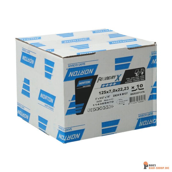 nortonschleifmittel/NORTON_schleifmittel_66253371176 Grinding wheel Angle Grinder Norton FOUNDRY X CAST IRON 125x7x22.23_148379